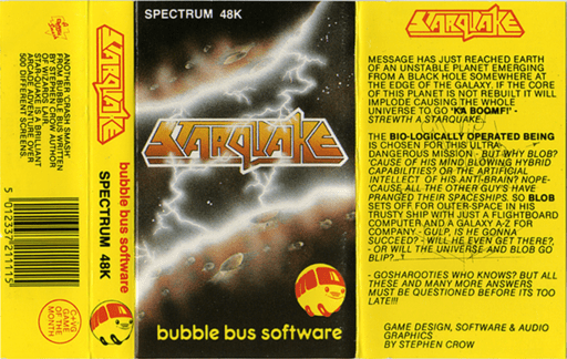 Starquake box art for ZX Spectrum